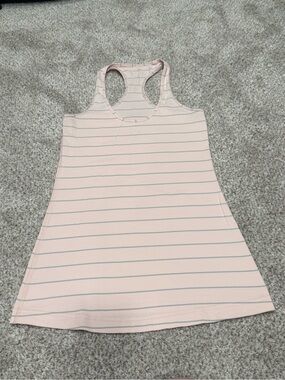 Lululemon Pink slalom Stripe Cool racerback tank